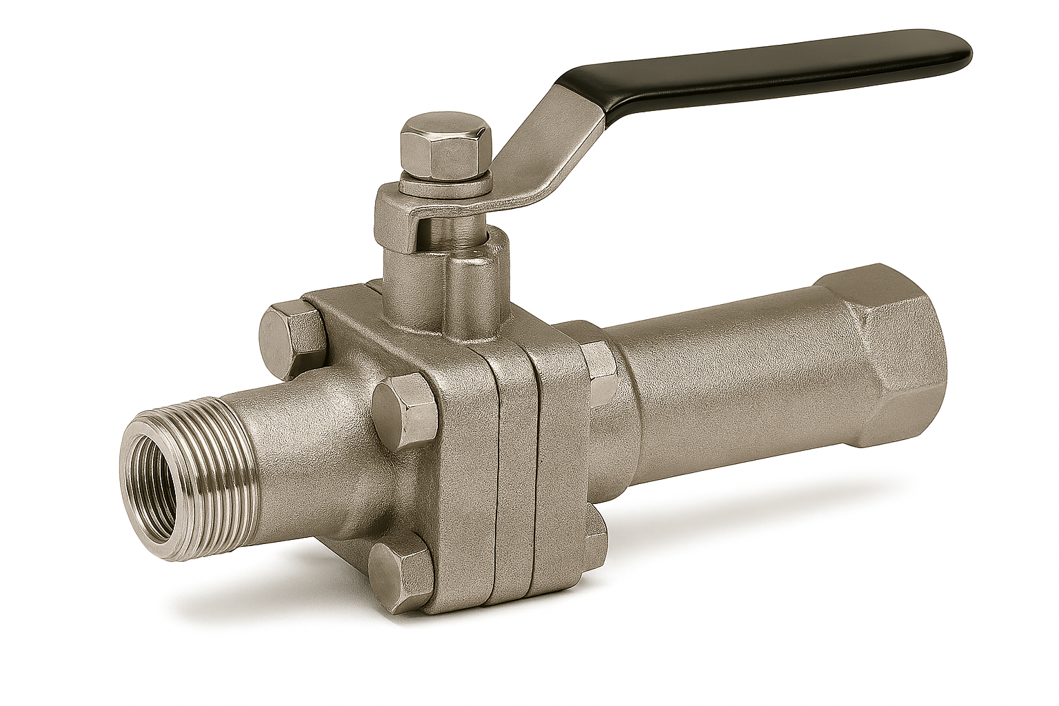 شیر توپی استنلس استیل 304.316 دو تکه